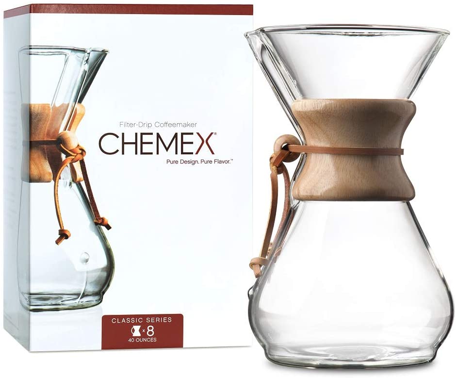 Chemex 8-Cup Wood Neck Coffee Maker - Bewley's Tea & Coffee